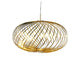 Tom Dixon Spring LED Hängelampe ausziehbar in goldener, spiralförmiger Design-Optik.