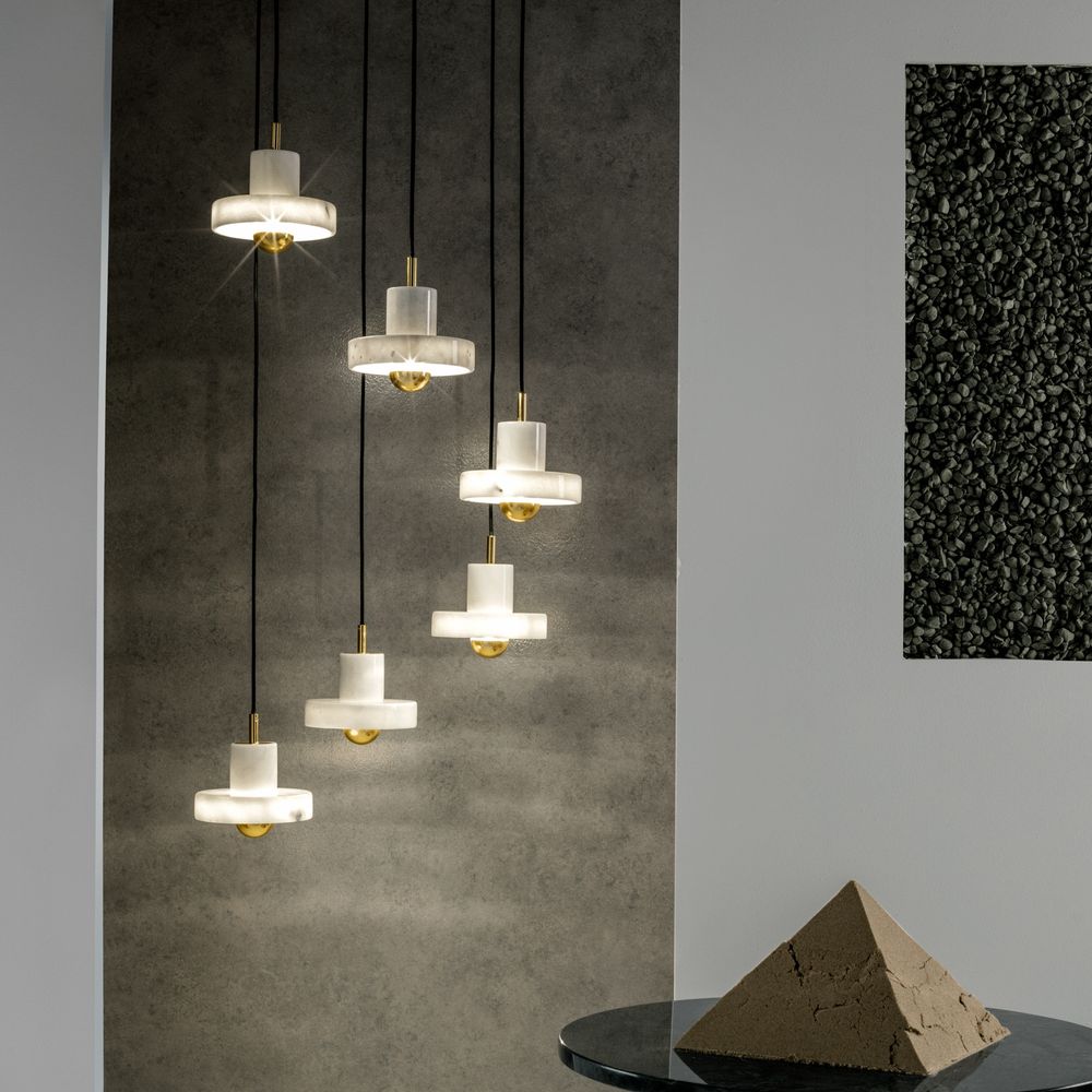 Tom Dixon Stone Pendellampe aus Marmor
