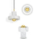 Tom Dixon Pendelleuchte aus Morwad-Marmor mit goldener Kugel, modernes Design, langlebig und einzigartig.