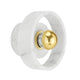 Tom Dixon Stone Wandlampe aus Marmor mit goldener Kugel im weißen Morwad-Marmor-Design.