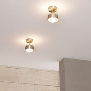 Deckenspot Puk Turn Up- & Downlight, moderner Deckenstrahler in Goldoptik für angenehmes Raumlicht