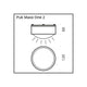 LED Deckenleuchte Puk Maxx One 2 technische Zeichnung mit Abmessungen.