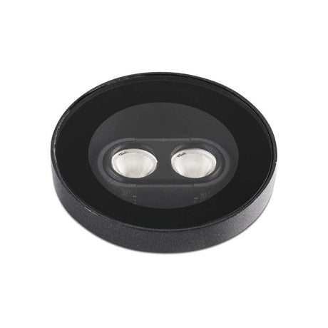 Tras Outdoor LED Einbaustrahler Verstellbar IP67 Schwarz - runder Einbaustrahler mit zwei LEDs in Schwarz.