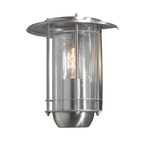 Trento Utomhus-vägglampa i rostfritt stål, klart akrylglas med elegant design och klara linjer.