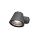 Trieste utendørs vegglampe svart, klart akrylglass, reflektor - moderne vegglampe for uteområder.