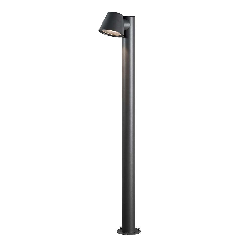 Trieste Path Light with Pole Black, Clear Acrylic Glass, Reflector