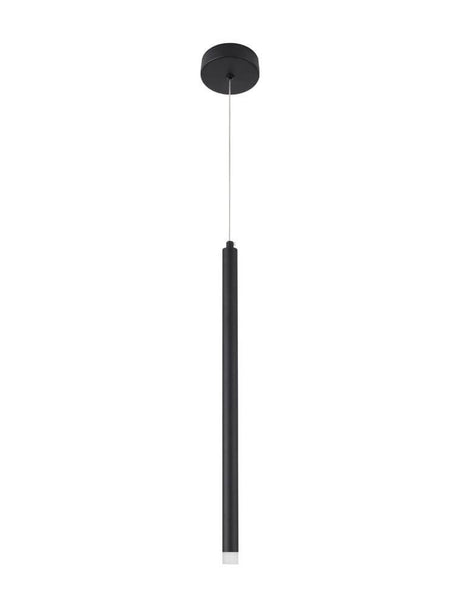 Trimle LED suspension H 50 cm Ø 2,5 cm 3000K - suspension cylindre noire élancée, design minimaliste pour salle à manger et îlot de cuisine