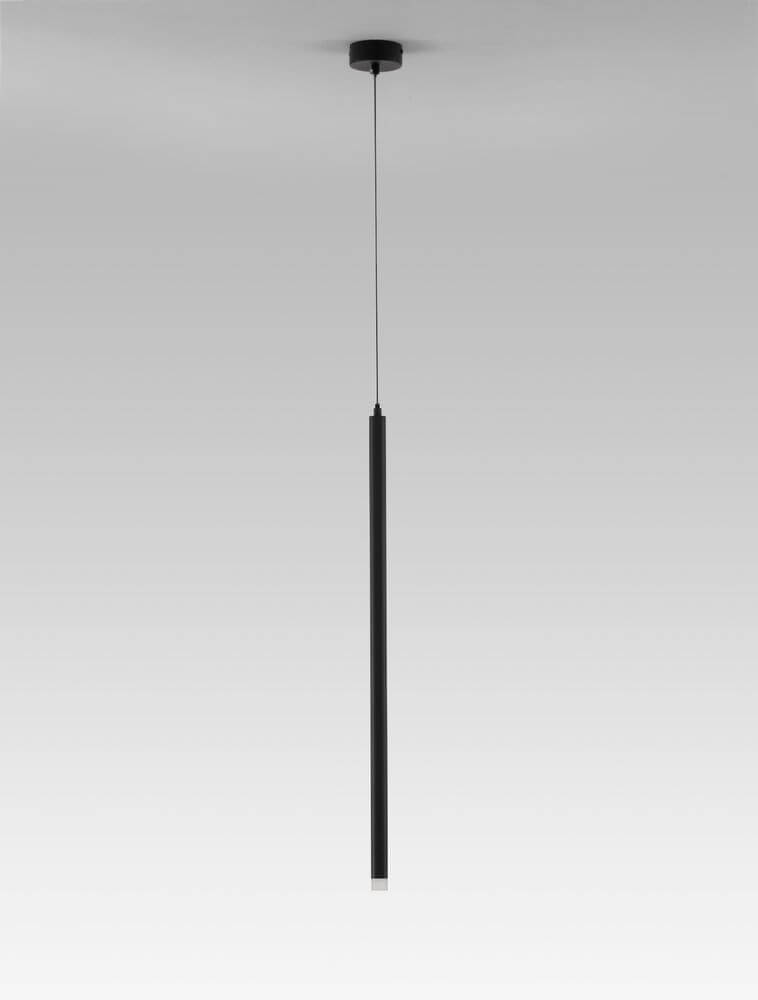 Trimle LED Pendelleuchte H 70cm Ø 2,5cm 3000K in elegantem Schwarz, ideal für moderne Innenräume.