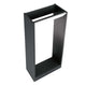 Moderne Twin LED Außen-Stehleuchte 60cm in Schwarz, minimalistische Form mit drehbaren Lichtflügeln, IP54, 10W.