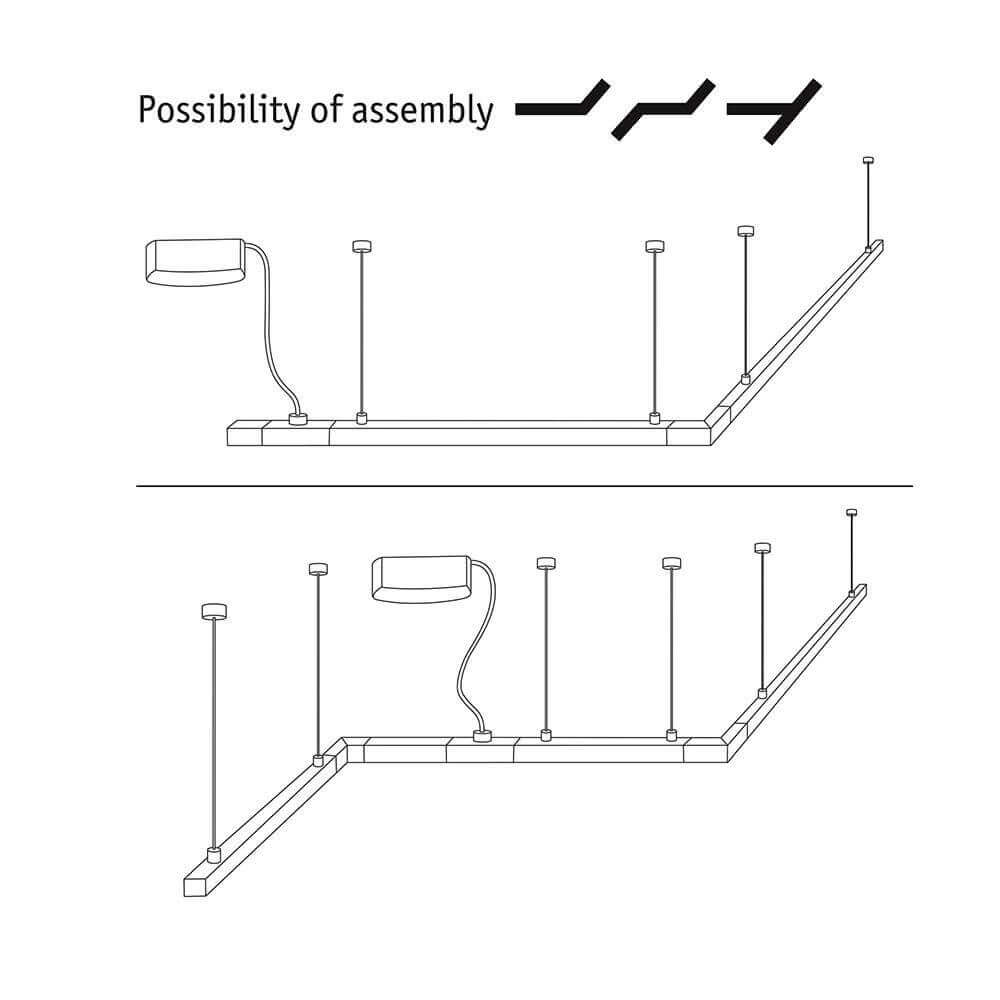 Câble d'alimentation U-Rail 2m blanc