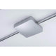 U-Rail Einspeisung Smart Home Zigbee Chrom-Matt auf Decke montiert, elegantes Design in Chrom matt.
