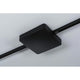 U-Rail Einspeisung Smart Home Zigbee Schwarz-Matt auf einer Decke installiert, elegant und modern.