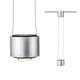 U-Rail LED Pendelleuchte Aldan Chrom-Matt Schwarz in modernem Design mit einstellbarer Pendellänge.