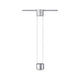 U-Rail LED Pendelleuchte Aldan Chrom-Matt Schwarz, modernes Design mit einstellbarer Pendellänge.