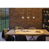 U-Rail LED Pendelleuchte Aldan Chrom-Matt Schwarz
