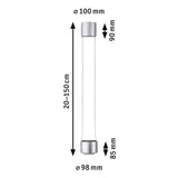 U-Rail LED Pendelleuchte Aldan Chrom-Matt Schwarz