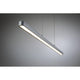U-Rail LED Pendelleuchte Lento Dimmbar Chrom-Matt in modernem Design mit warmweißem Licht.