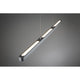 U-Rail LED Pendelleuchte Lento Dimmbar Chrom-Matt in modernem Design mit hellem Licht.