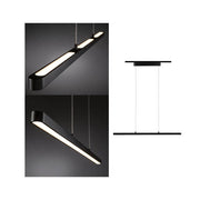 U-Rail LED Pendelleuchte Lento Dimmbar Schwarz-Matt, höhenverstellbar mit warmweißem Licht