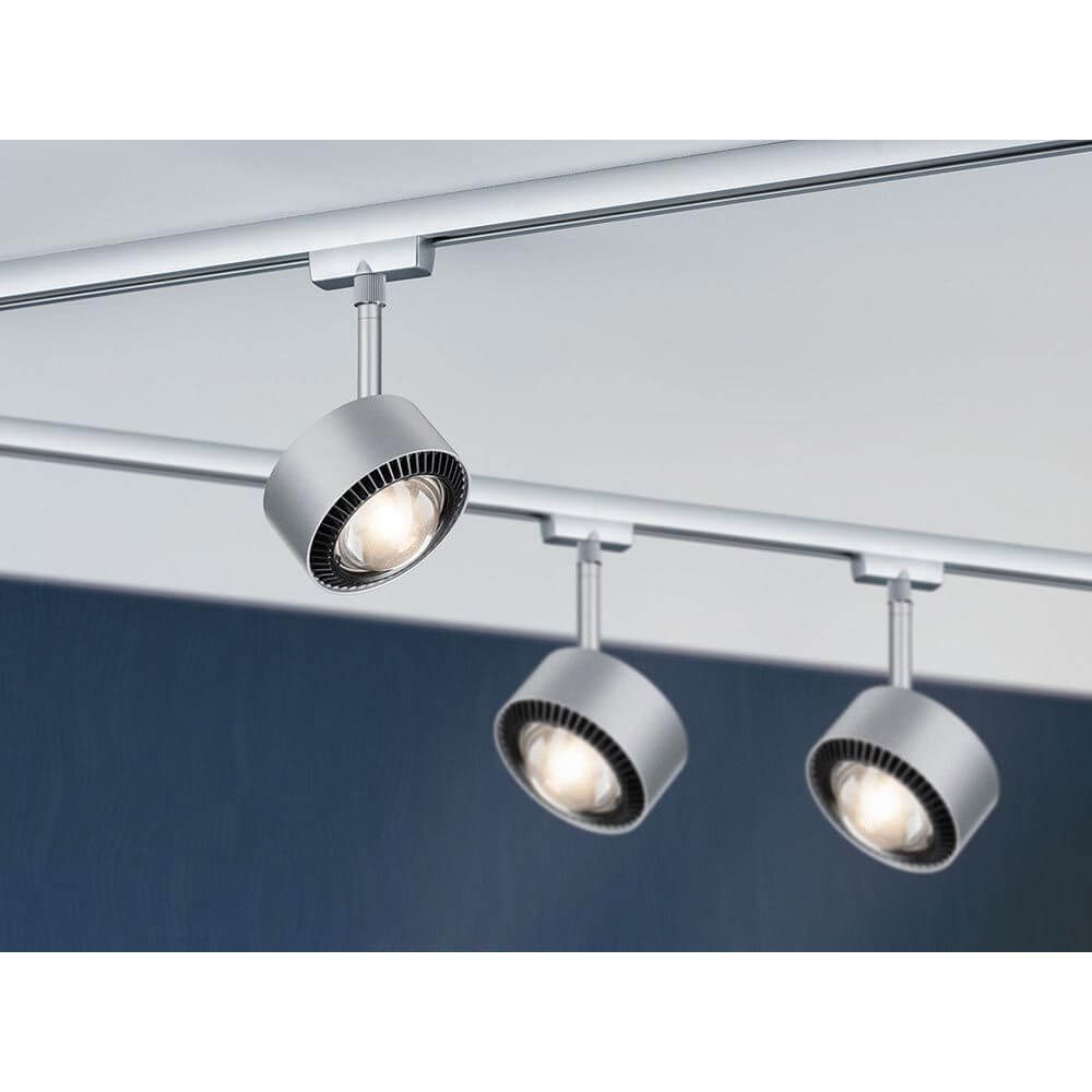 U-Rail LED Schienenspot Aldan Einzelspot Dimmbar mit modernem Design und warmweißem Licht.