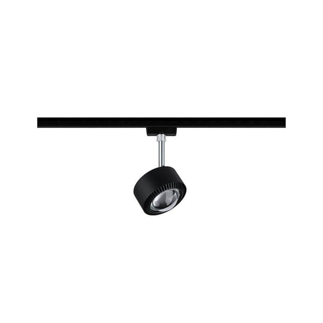 U-Rail LED Schienenspot Aldan Einzelspot Dimmbar Schwarz-Matt, Chrom - moderner, ausrichtbarer LED-Spot für URail System