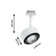 U-Rail LED Schienenspot Aldan Einzel-Spot Dimmbar Weiß, Schwarz - weißer einstellbarer URail Spot mit Maßen Ø98x165mm