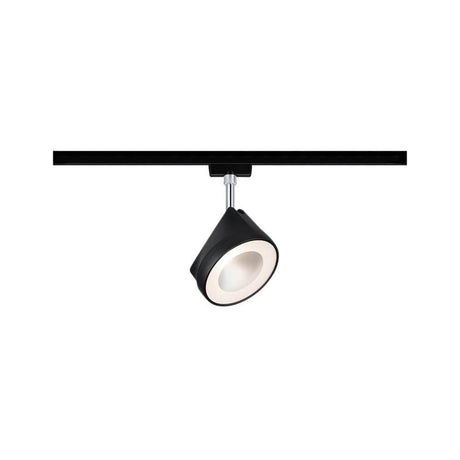 U-Rail LED Schienenspot Arena Einzelspot Dimmbar Schwarz-Matt, Chrom - schwarzer LED-Spot mit gerichtetem Licht