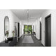 Moderne Fluransicht mit U-Rail LED Schienenspot Circle Chrom-Matt Dimmbar, neutralweiss, stilvoll beleuchtet.