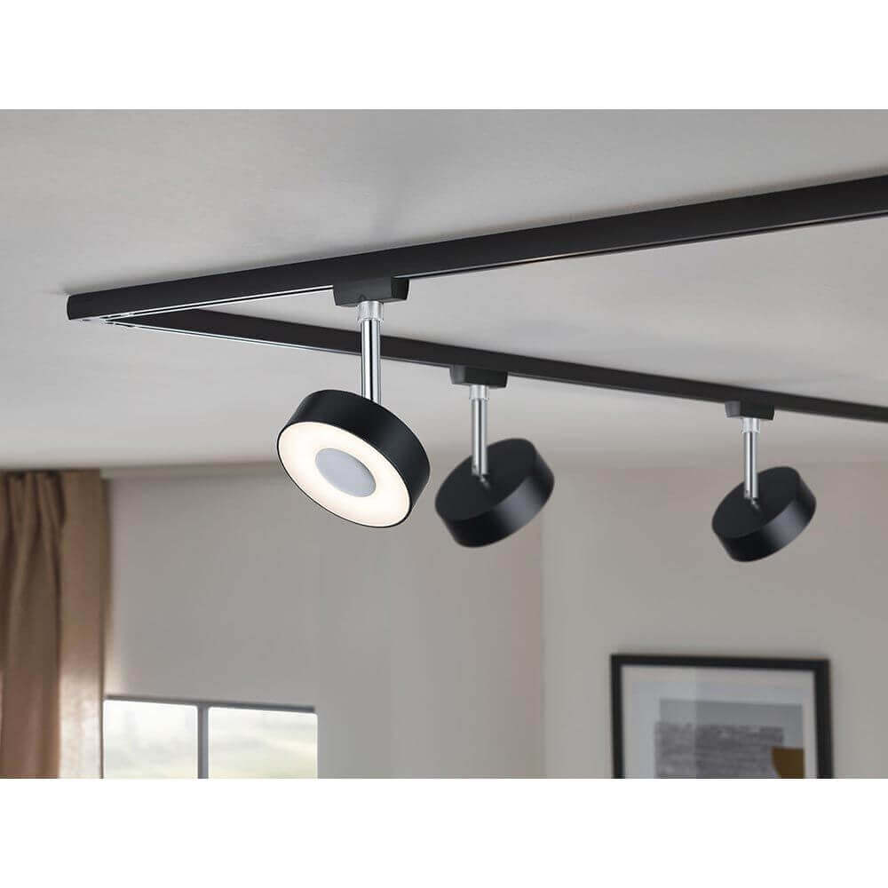 U-Rail Led Rail Spot Circle Single Spot Dimble Black, Chrome