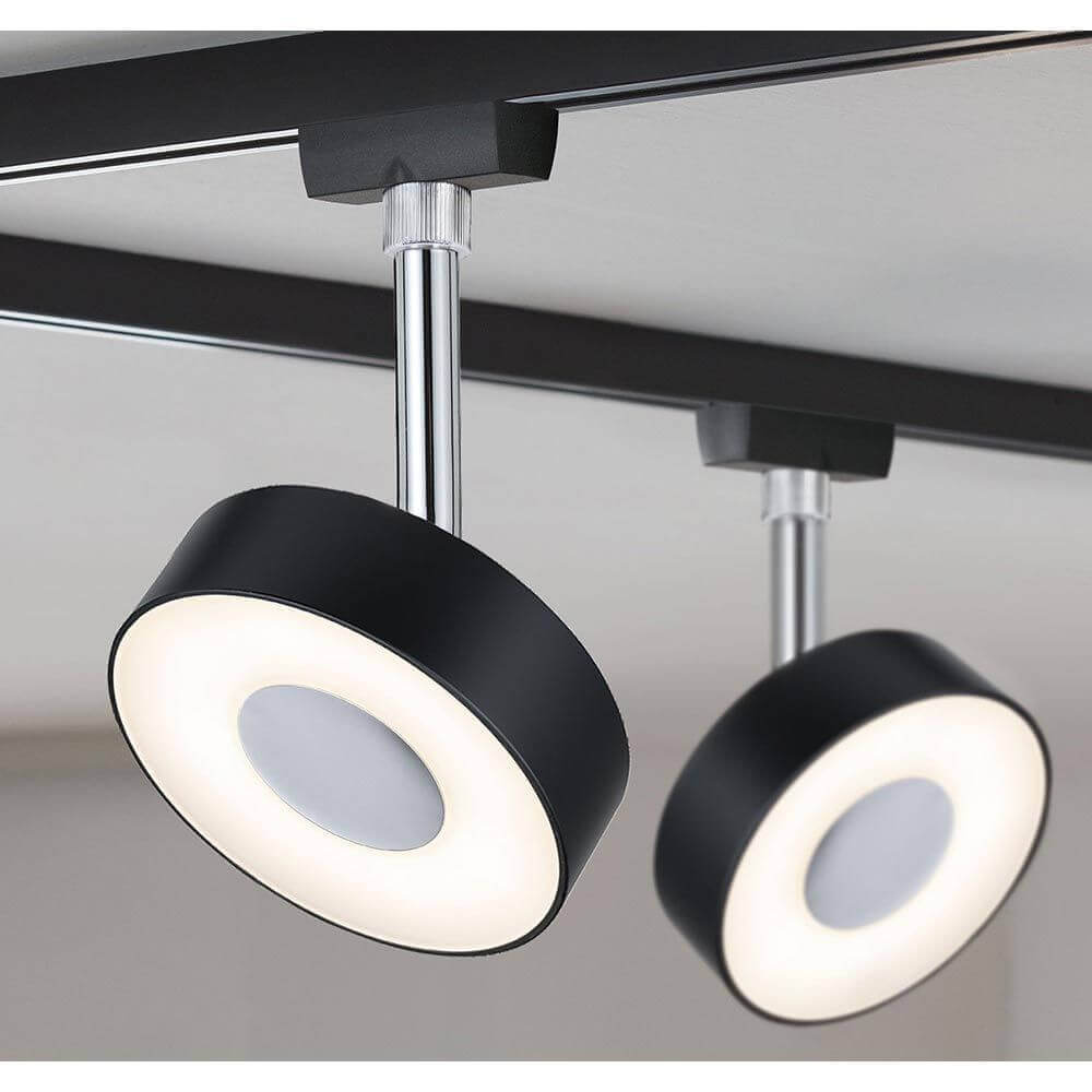 U-Rail Led Rail Spot Circle Single Spot Dimble Black, Chrome