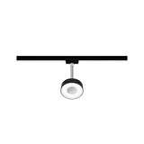 U-Rail LED Schienenspot Circle in Schwarz matt, Chrom, dimmbar mit neutralweißen LEDs für individuelles Lichtsystem.