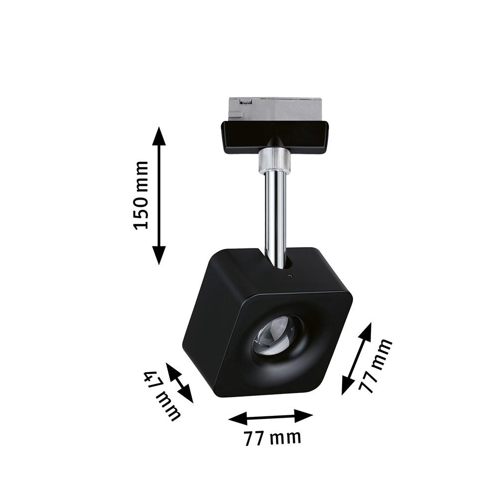 Cubo del rail-rail a led U-rail Dimmabile Black-Matt