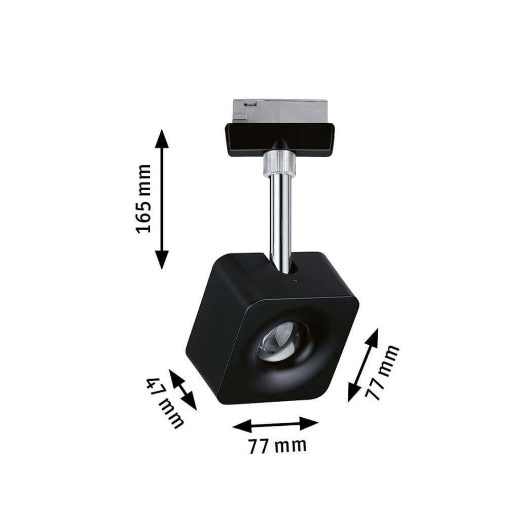 U-Rail LED Schienenspot Cube Spot Schwarz-Matt Dimmbar