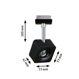 U-Rail LED Schienenspot Cube Spot Schwarz-Matt Dimmbar