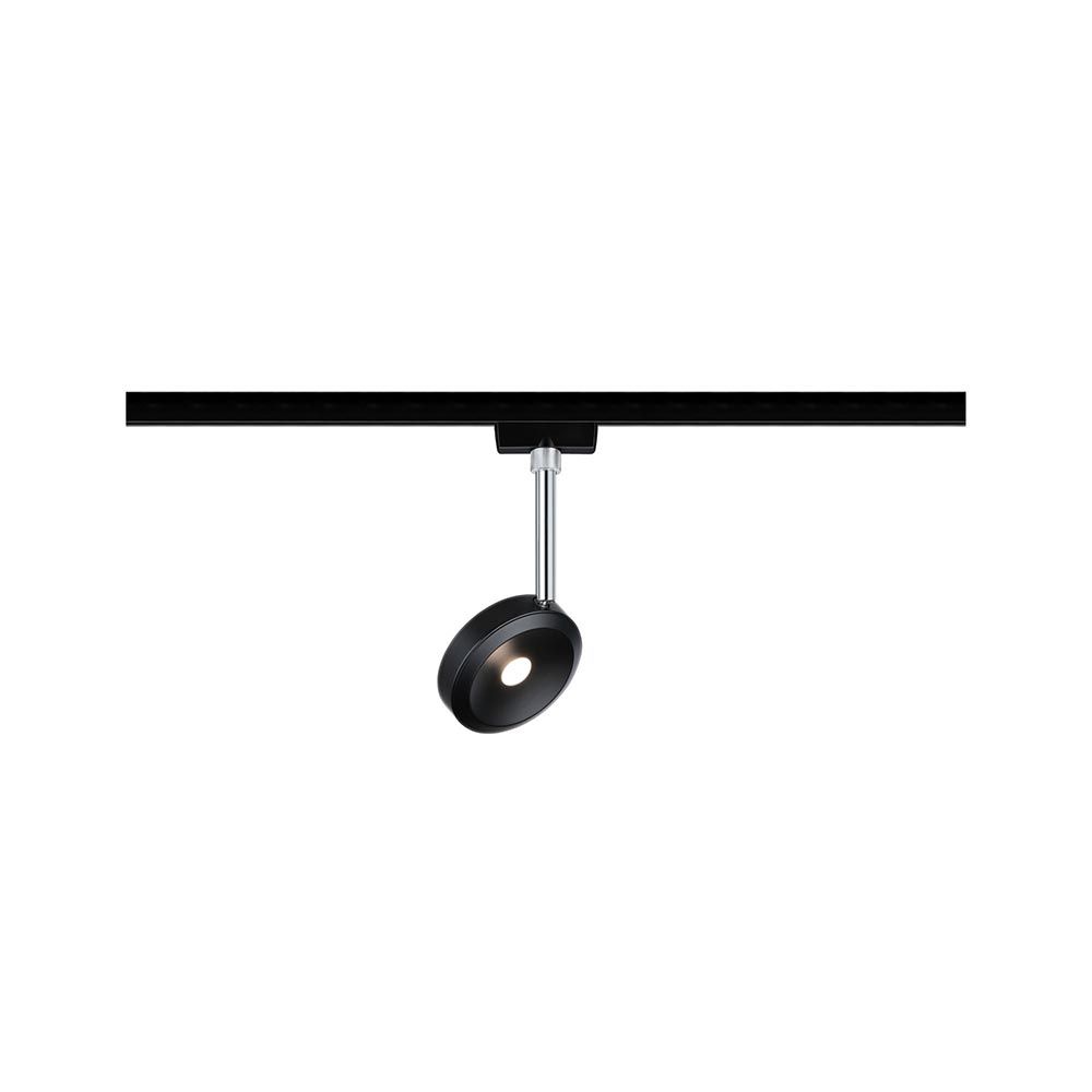 Spot a LED a LED U-rail Discus Spot singolo Dimmabile Black-Matt, Chrome