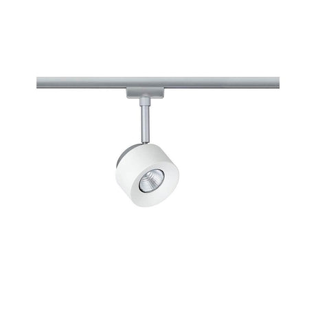 U-Rail LED Schienenspot Pane Einzelspot Weiß, Chrom-Matt, URail Spot mit Facetten-Linse