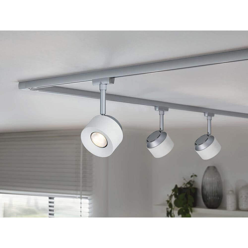 U-Rail LED rail show Pane single spot white, chrome-matt