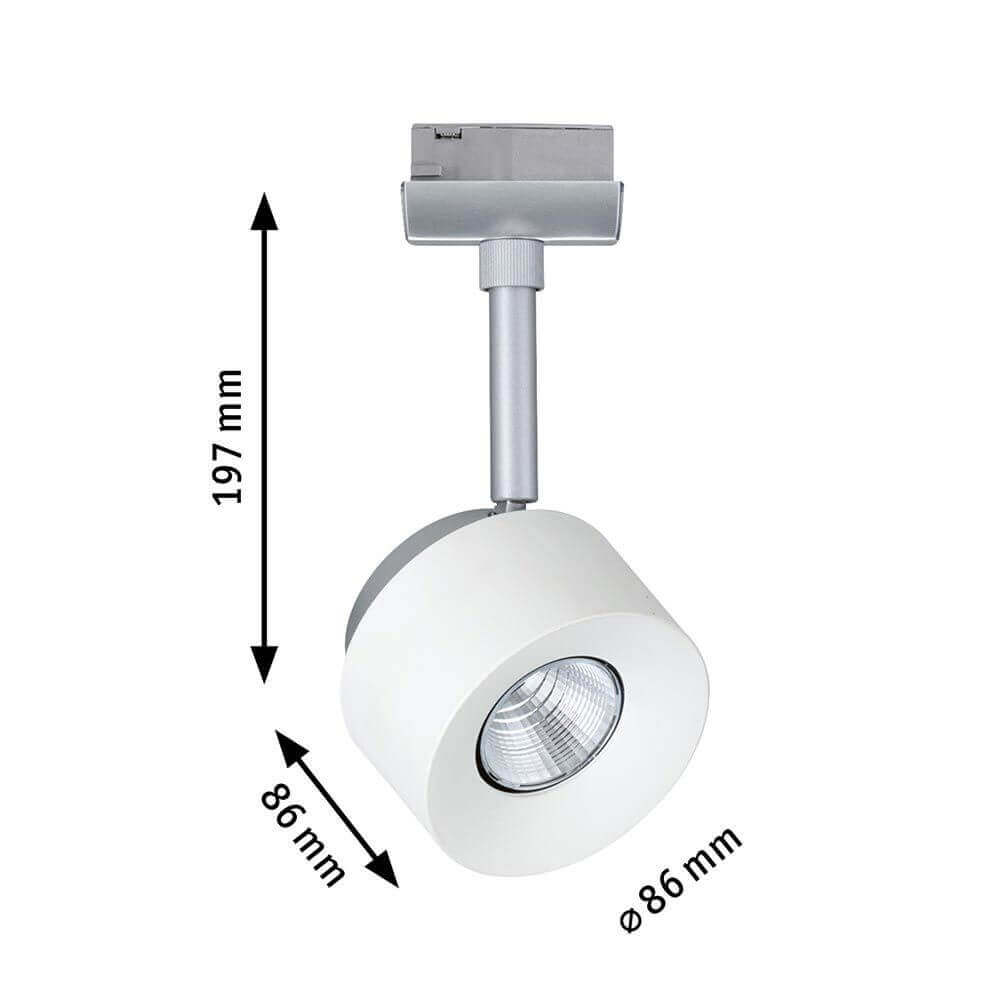 U-Rail LED rail show Pane single spot white, chrome-matt