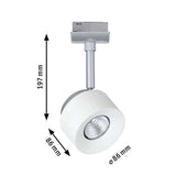U-Rail LED rail show Pane single spot white, chrome-matt
