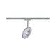 U-Rail LED Schienenspot Sphere Strahler Chrom an einer Schiene, bietet individuelles Lichtdesign.