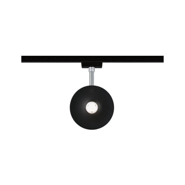 U-Rail LED Schienenspot Sphere Einzelspot Dimmbar Schwarz-Matt, schwarzer URail LED Spot mit Kugellinse