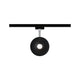 U-Rail LED Schienenspot Sphere Einzelspot Dimmbar Schwarz-Matt an der Decke montiert, schwarzer mattierter Schirm.