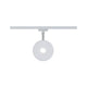 U-Rail LED Schienenspot Sphere Einzelspot Weiß, Chrom an Decke montiert mit Kugellinse für gezielte Lichtakzente.