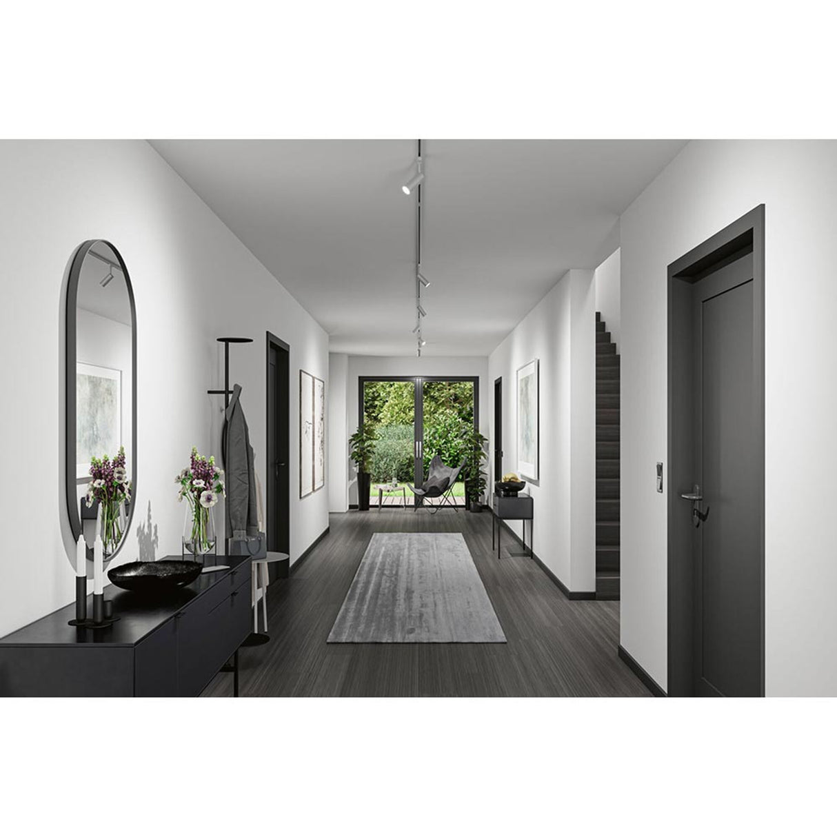 U-Rail LED Schienenspot Tubo Chrom-Matt