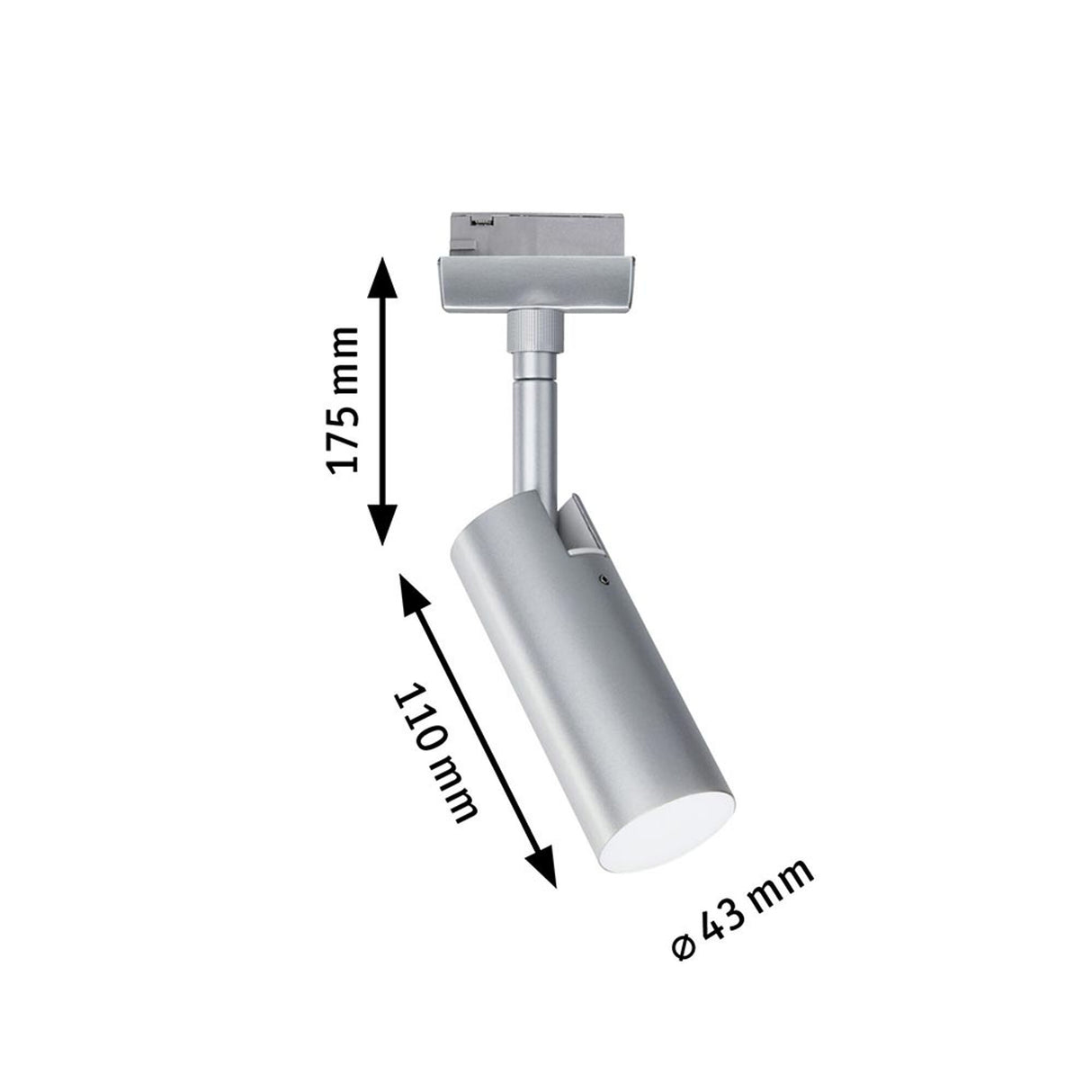 U-Rail LED Schienenspot Tubo Chrom-Matt