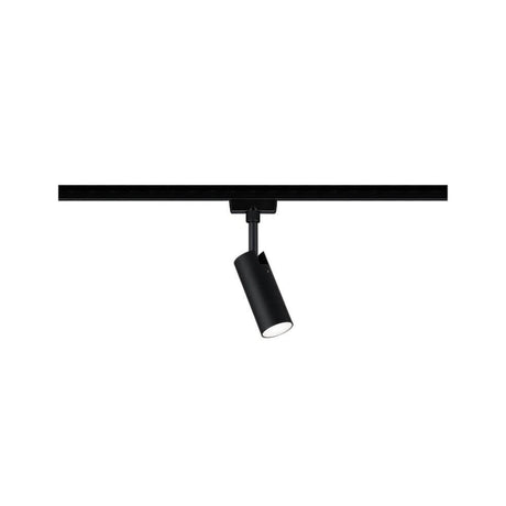 U-Rail LED Schienenspot Tubo Einzelspot Schwarz-Matt, Chrom, drehbarer LED-Schienenstrahler in Schwarz matt