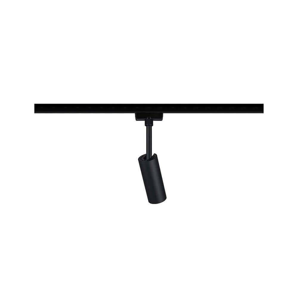 U-Rail LED Schienenspot Tubo Einzelspot Schwarz-Matt, Chrom