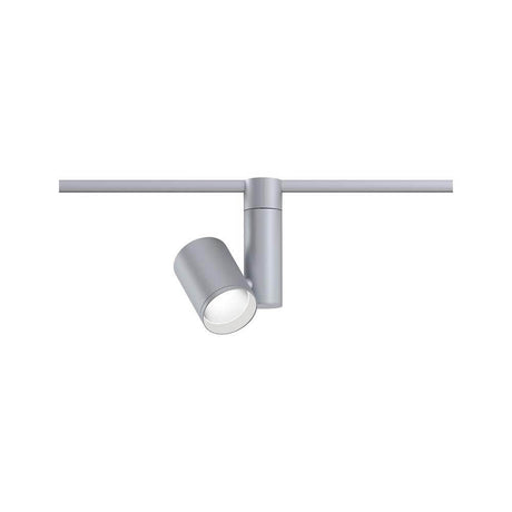 U-Rail LED spot sur rail Zeuz spot simple 15° chromé mat monté sur un système de rail 230 V.