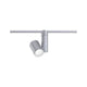 U-Rail LED Schienenspot Zeuz Einzelspot 15° Chrom-Matt an einem 230V-Schienensystem montiert.