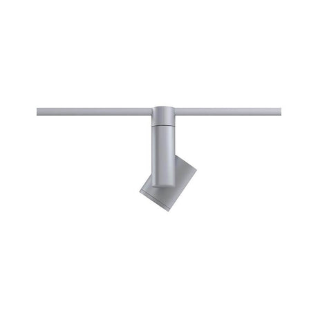 Projecteur sur rail U-Rail LED Zeuz spot individuel 9° Chromé mat monté sur un système de rails.